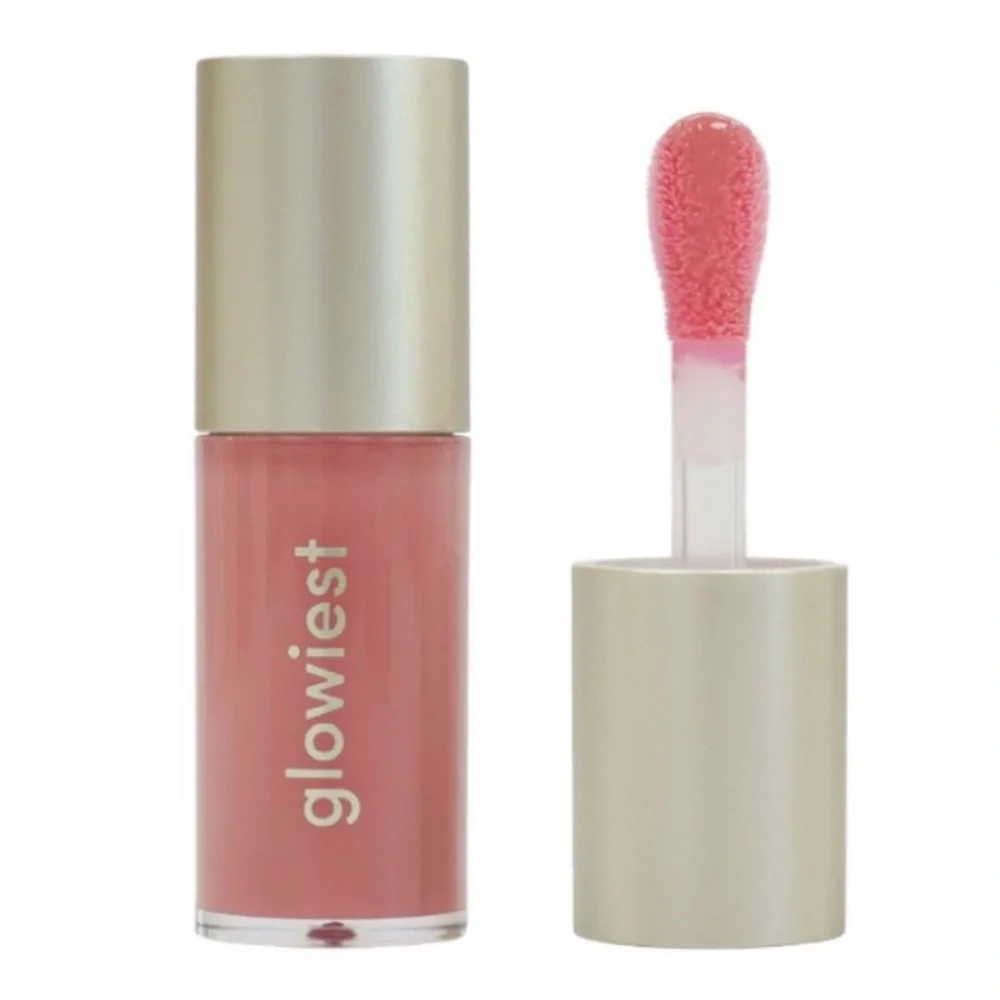 Glowiest Dream Glow Tinted Lip Oil 3-in-1 Formula in 002 Nude Mauve, 5.7 g
